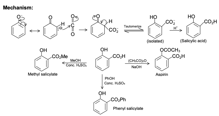 Mechanism of Kolbe reaction